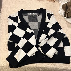 Garage- checkered cardigan